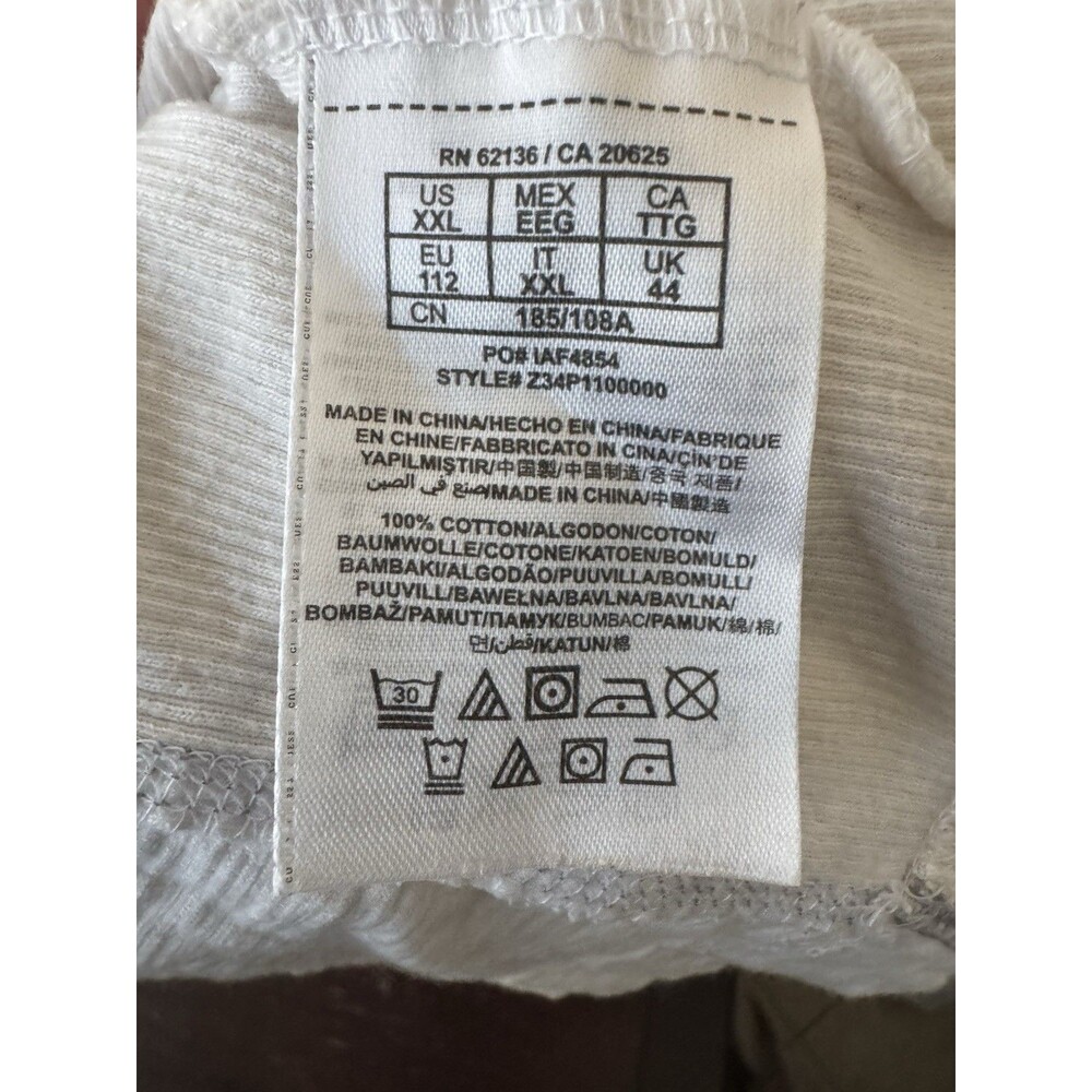 by GUESS Mens XXL White V Neck Pocket T Shirt Slub Knit Contrast Stitch - Picture 4 of 5